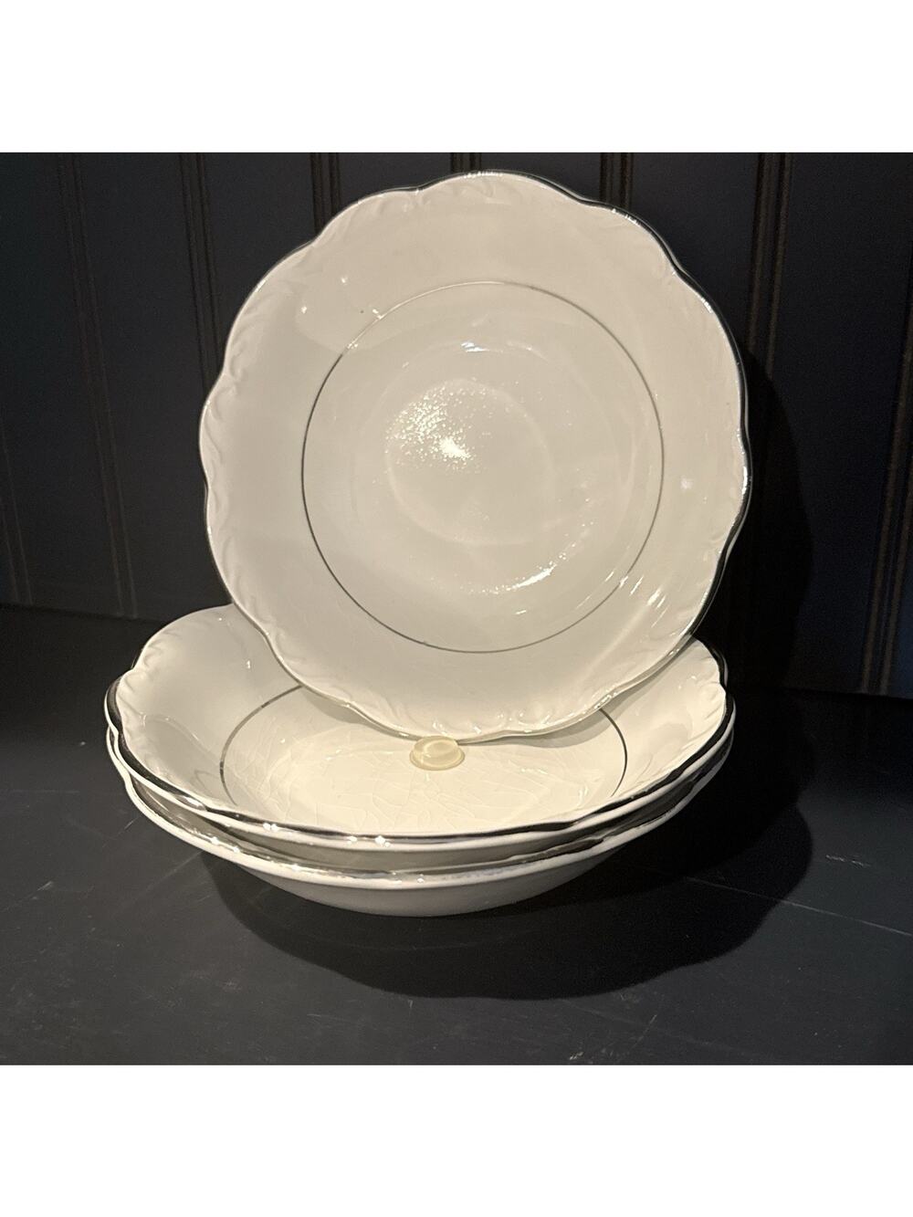 J &G Meakin STERLING COLONIAL English Ironstone Small Bowls Set Of 3 SILVER